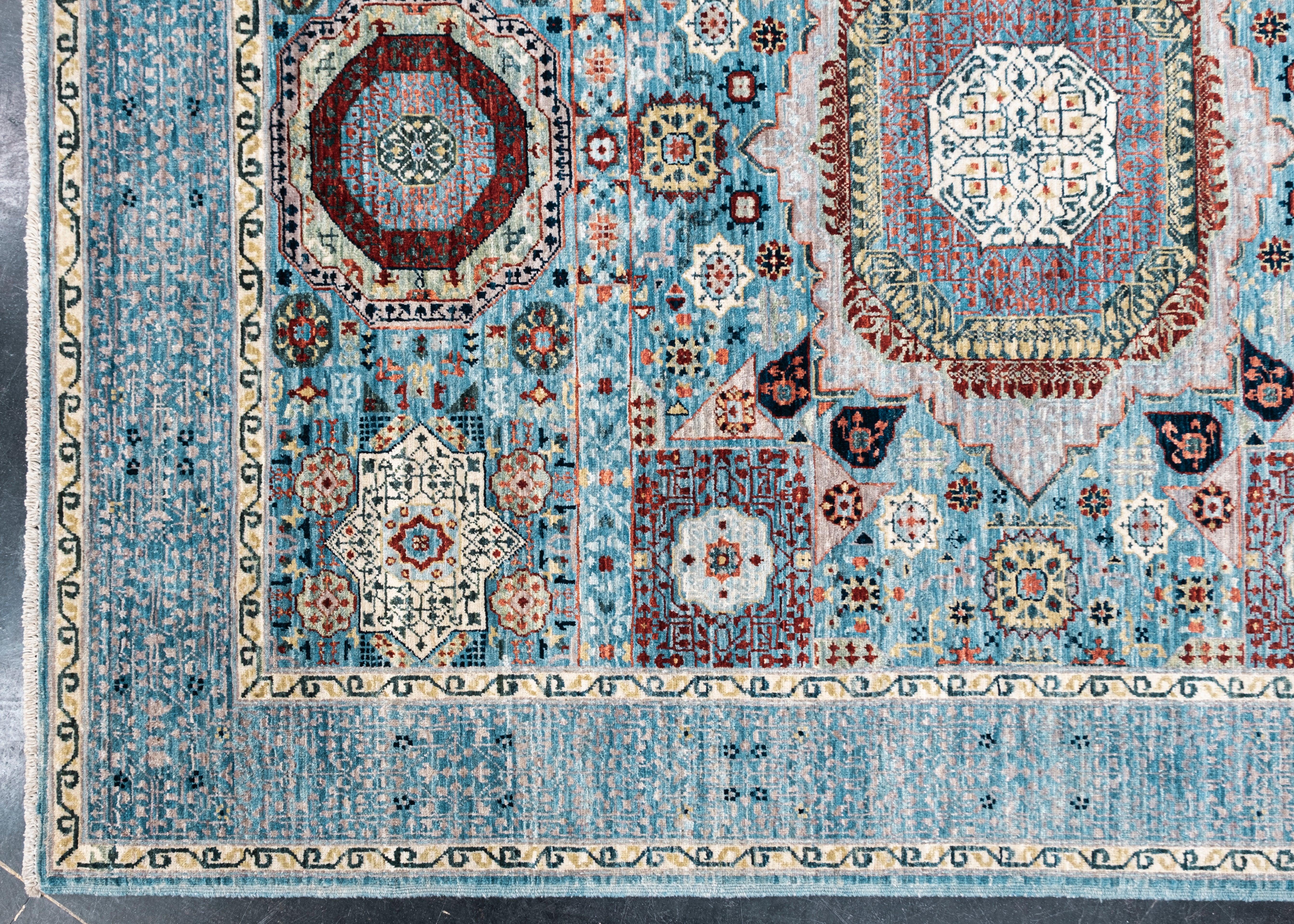 Mamluk Rug Oriental Handmade 5' x 6'5