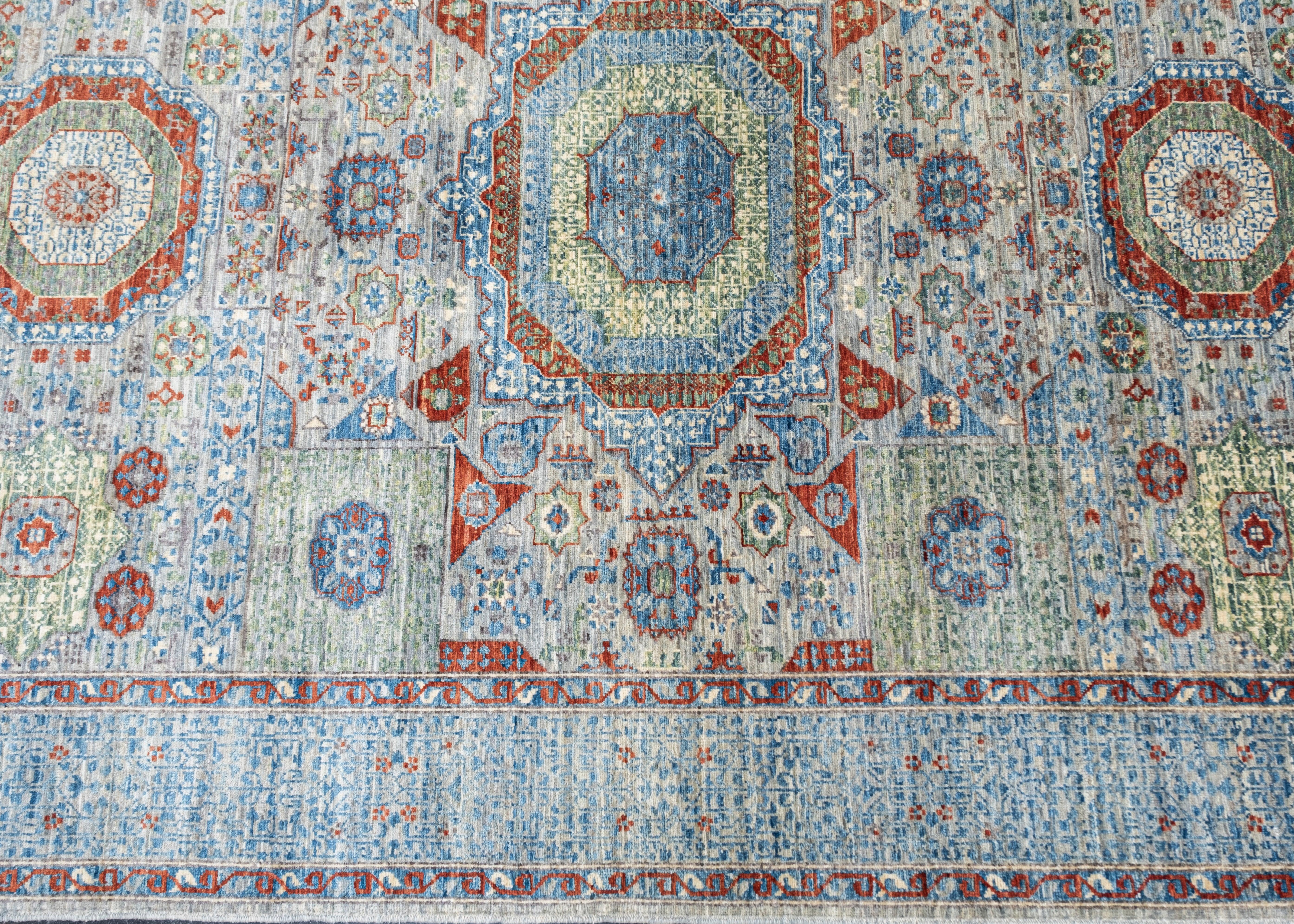 Mamluk Rug Oriental Handmade 5' x 6'9