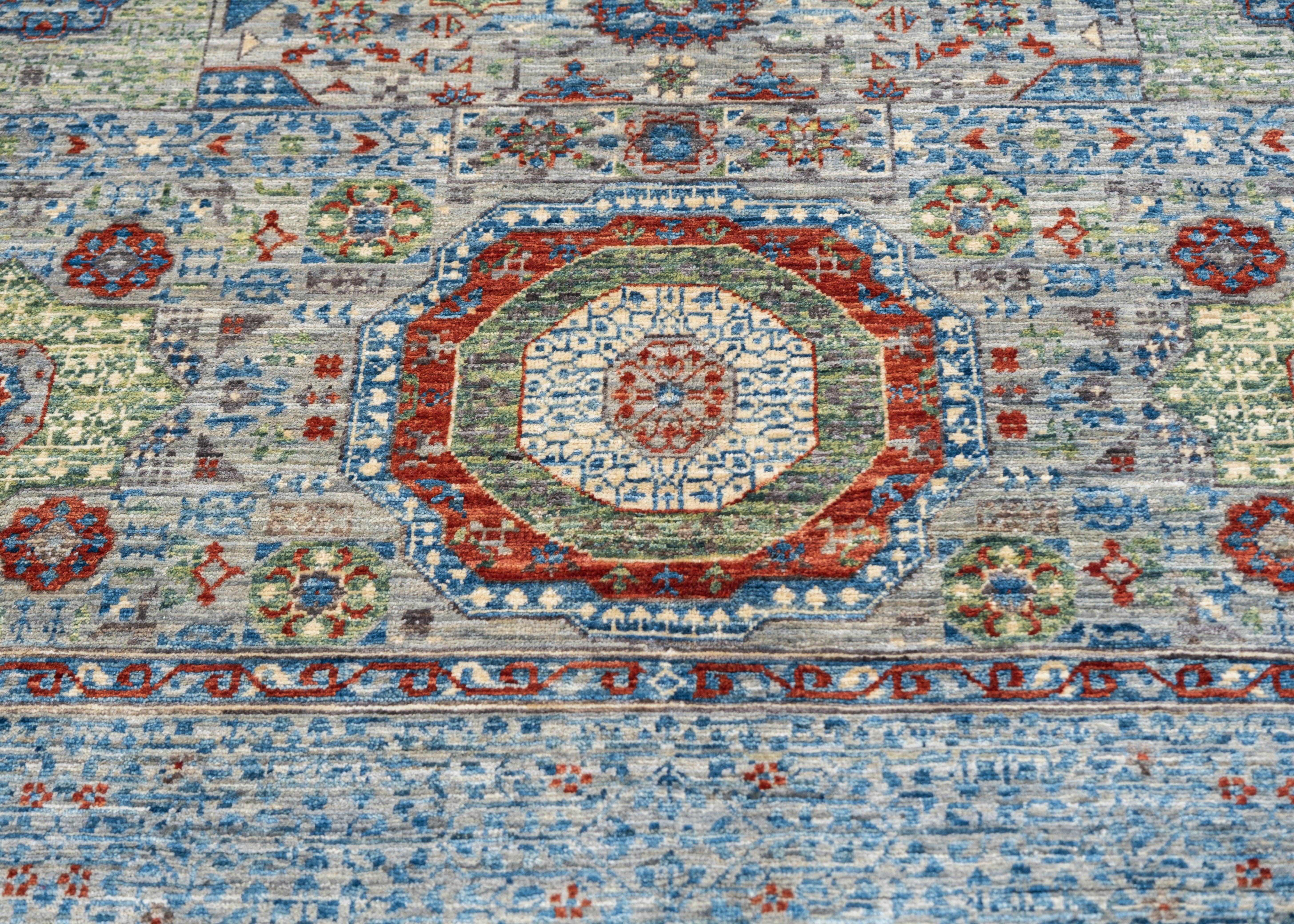 Turkish Mamluk Rug Oriental Handmade 5' x 6'9