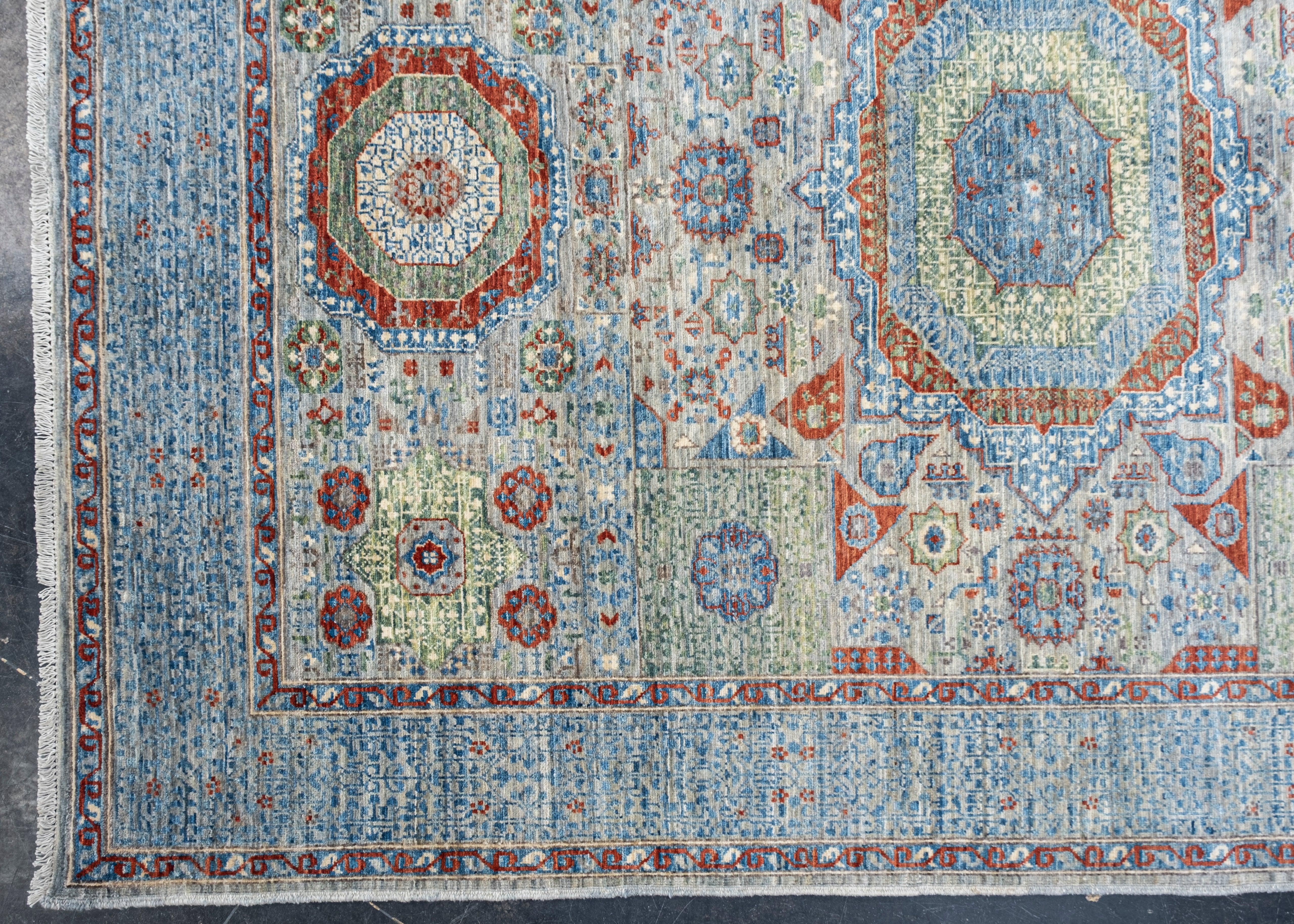 Mamluk Rug Oriental Handmade 5' x 6'9