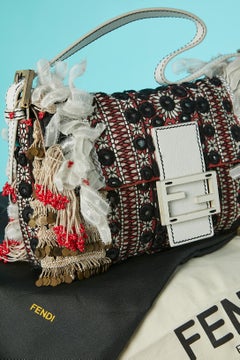 Mamma Baguette with Indian style embroideries Fendi