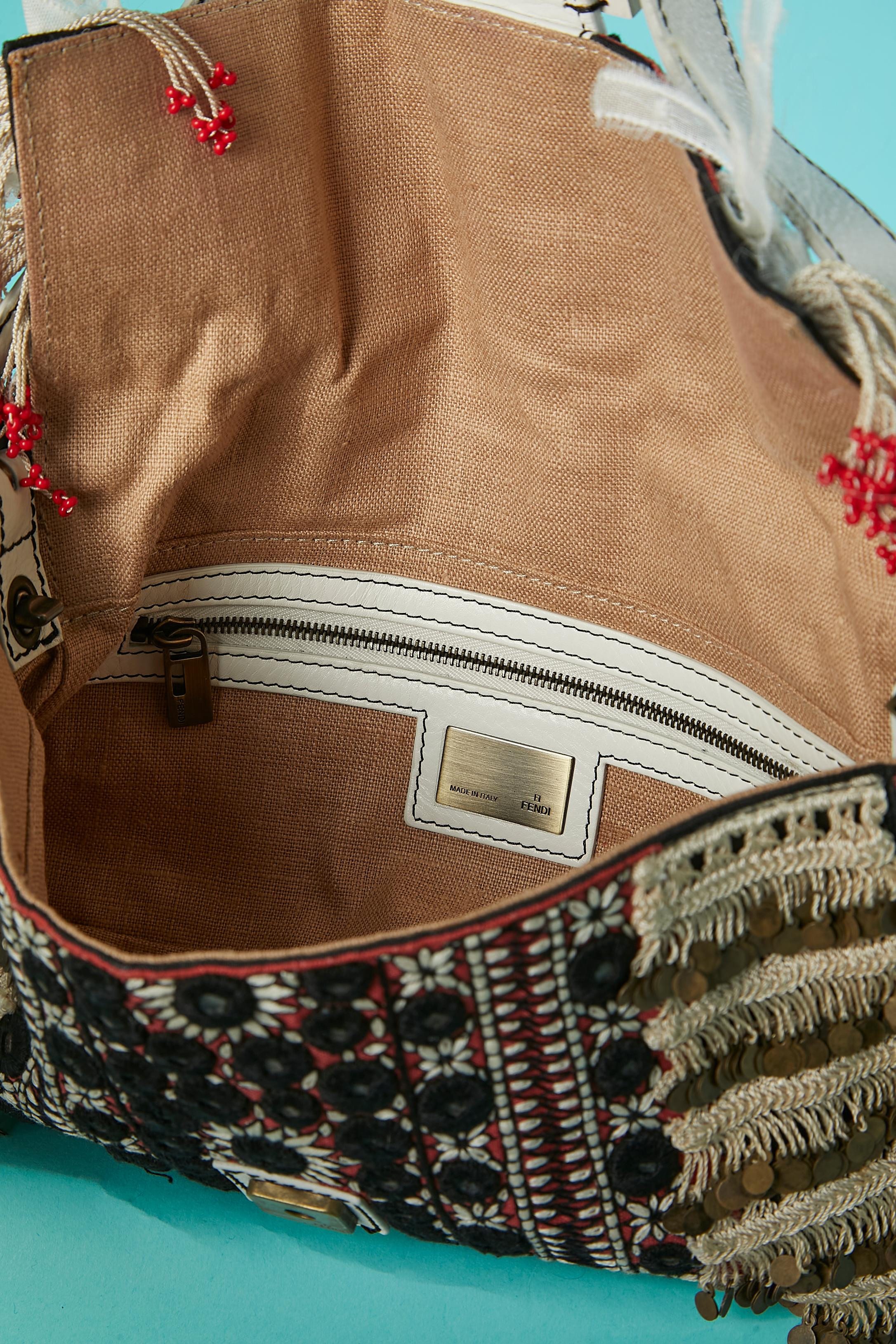 Mamma Baguette with Indian style embroideries Fendi 2