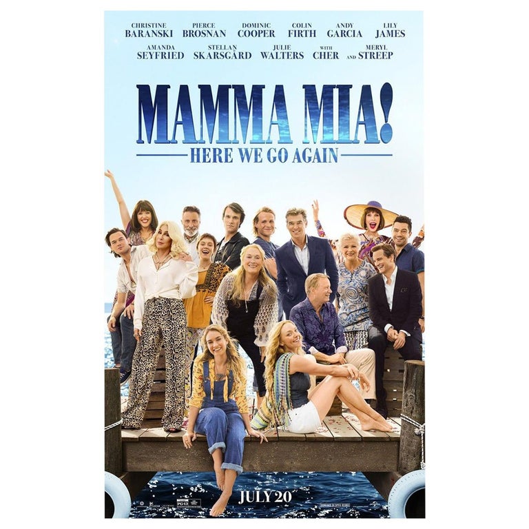 Mamma Mia! Here We Go Again" 2018 Poster For Sale at 1stDibs | mamma mia  here we go again movie poster
