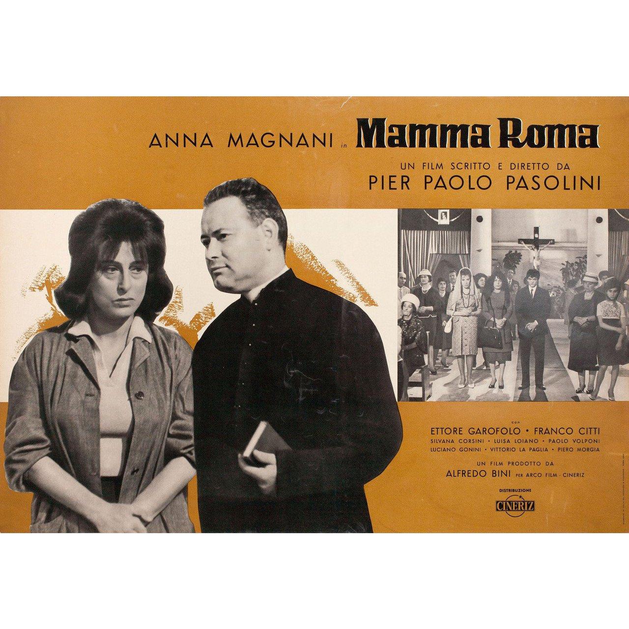 Original 1962 Italian fotobusta poster for the film Mamma Roma directed by Pier Paolo Pasolini with Anna Magnani / Ettore Garofolo / Franco Citti / Silvana Corsini. Very good-fine condition, rolled. Please note: the size is stated in inches and the