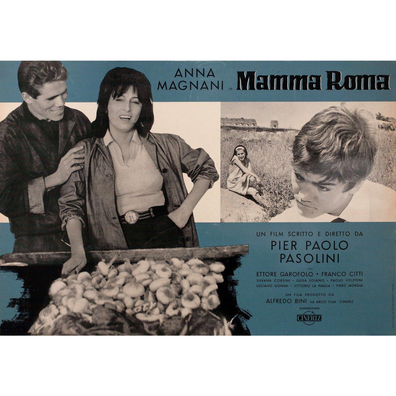 Original 1962 Italian fotobusta poster for the film 'Mamma Roma' directed by Pier Paolo Pasolini with Anna Magnani / Ettore Garofolo / Franco Citti / Silvana Corsini. Fine condition, folded. Many original posters were issued folded or were