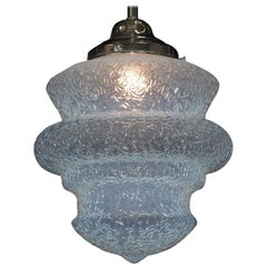 Vintage Mammoth Ice Blue Deco Fixture