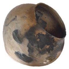 Mammoth Tarahumara Indischer Bierbeerentopf mit exquisitem Feuerwolkenmuster, Mammoth