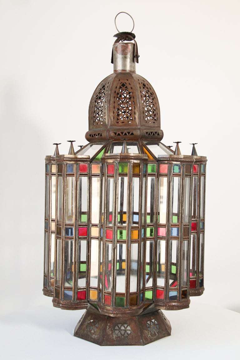 Mamounia Moorish Glass Lantern For Sale at 1stDibs
