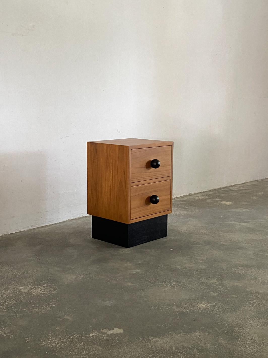 Mamun Side Table by Studio Kallang
Dimensions: W 40 x D 35 x H 60 cm
Materials: Solid Teak.

STUDIO KALLANG IS A SINGAPORE AND SEATTLE BASED PROJECT FOCUSING ON OBJECTS DESIGNED BY FAEZAH SHAHARUDDIN.
PIECES ARE PLAYFUL EXPLORATIONS IN FORM,