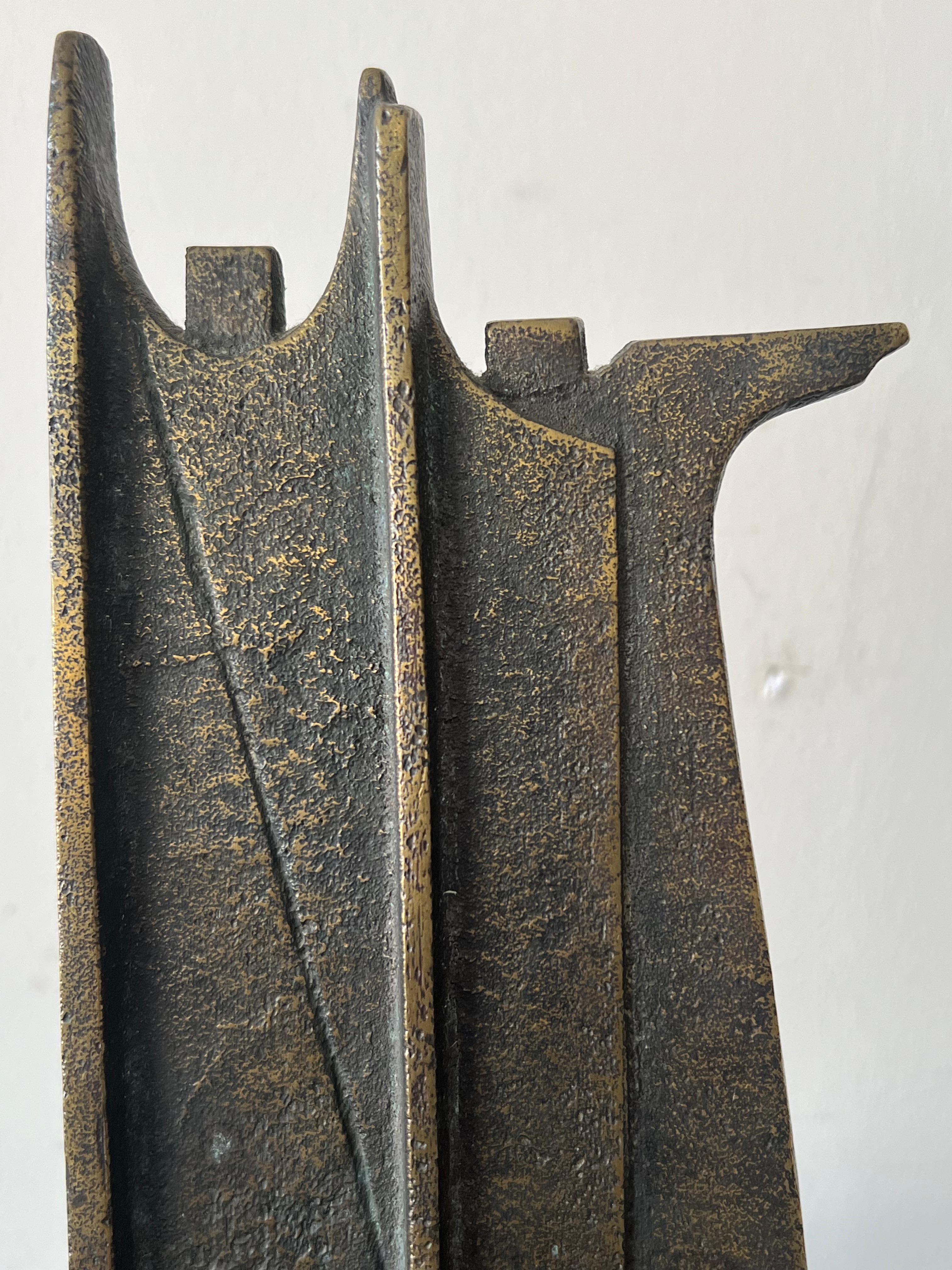 Man And Woman Bronze Sculpture By Nelide Bertolucci Ca' 1980's For Sale 3