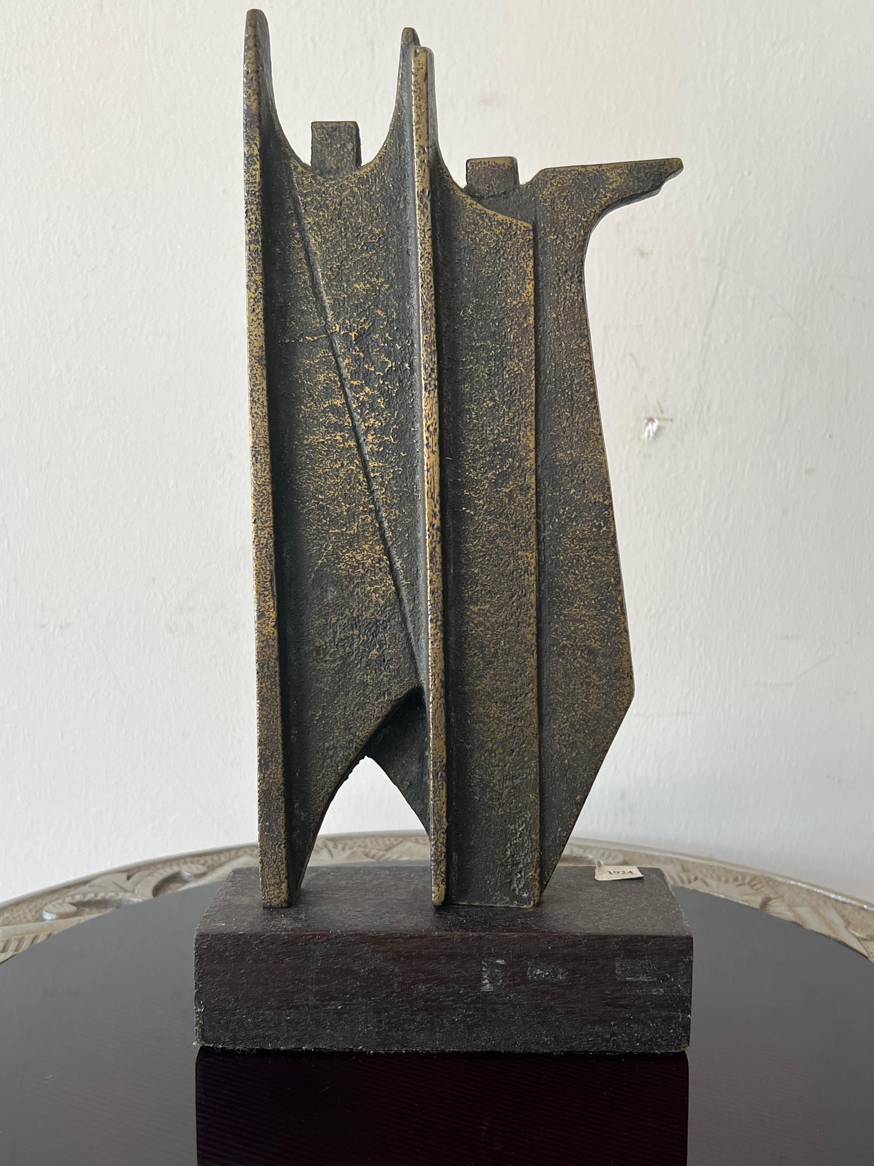 Man And Woman Bronze Sculpture By Nelide Bertolucci Ca' 1980's For Sale 4