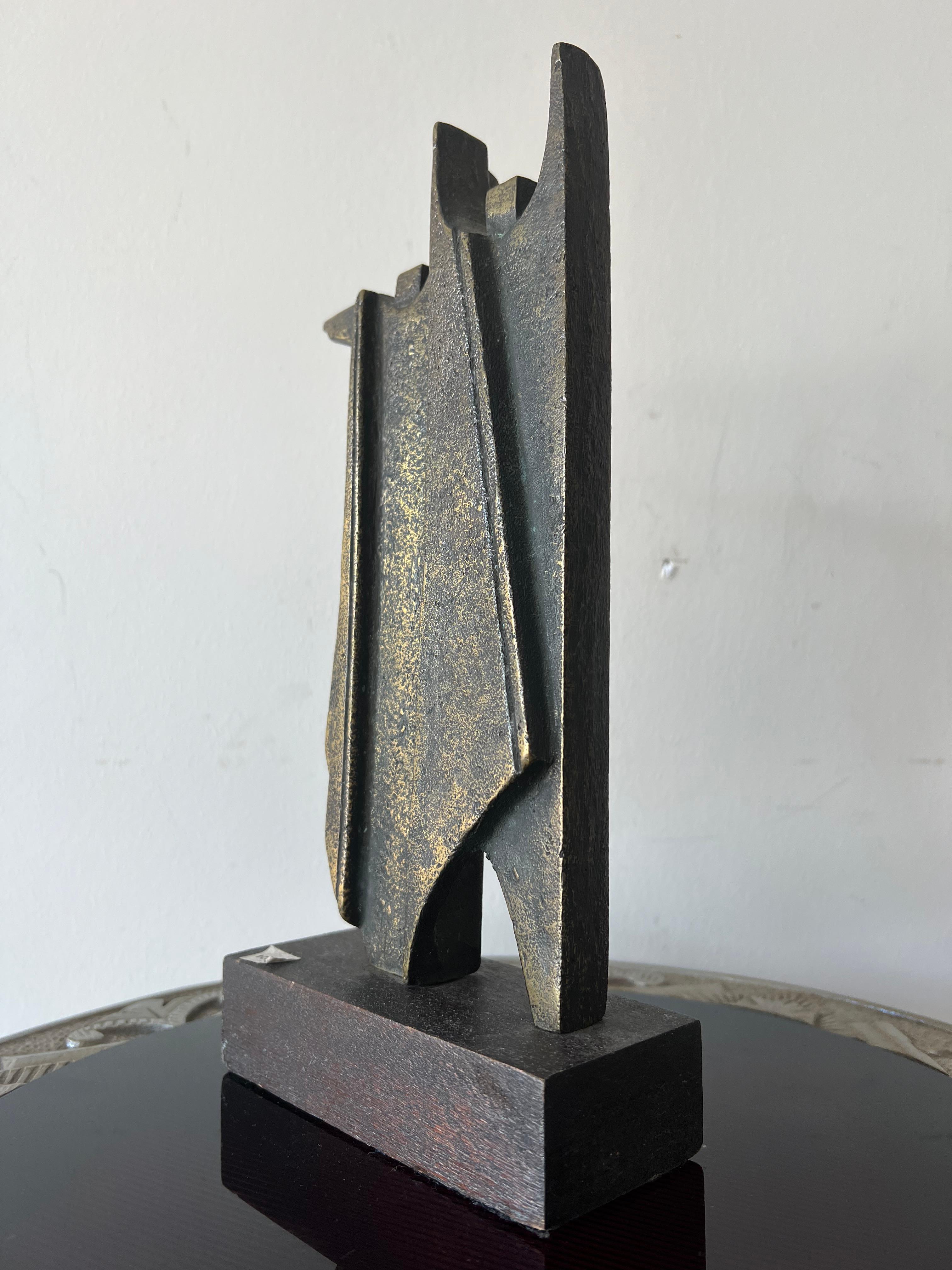 Mid-Century Modern Man And Woman Bronze Sculpture By Nelide Bertolucci Ca' 1980's For Sale