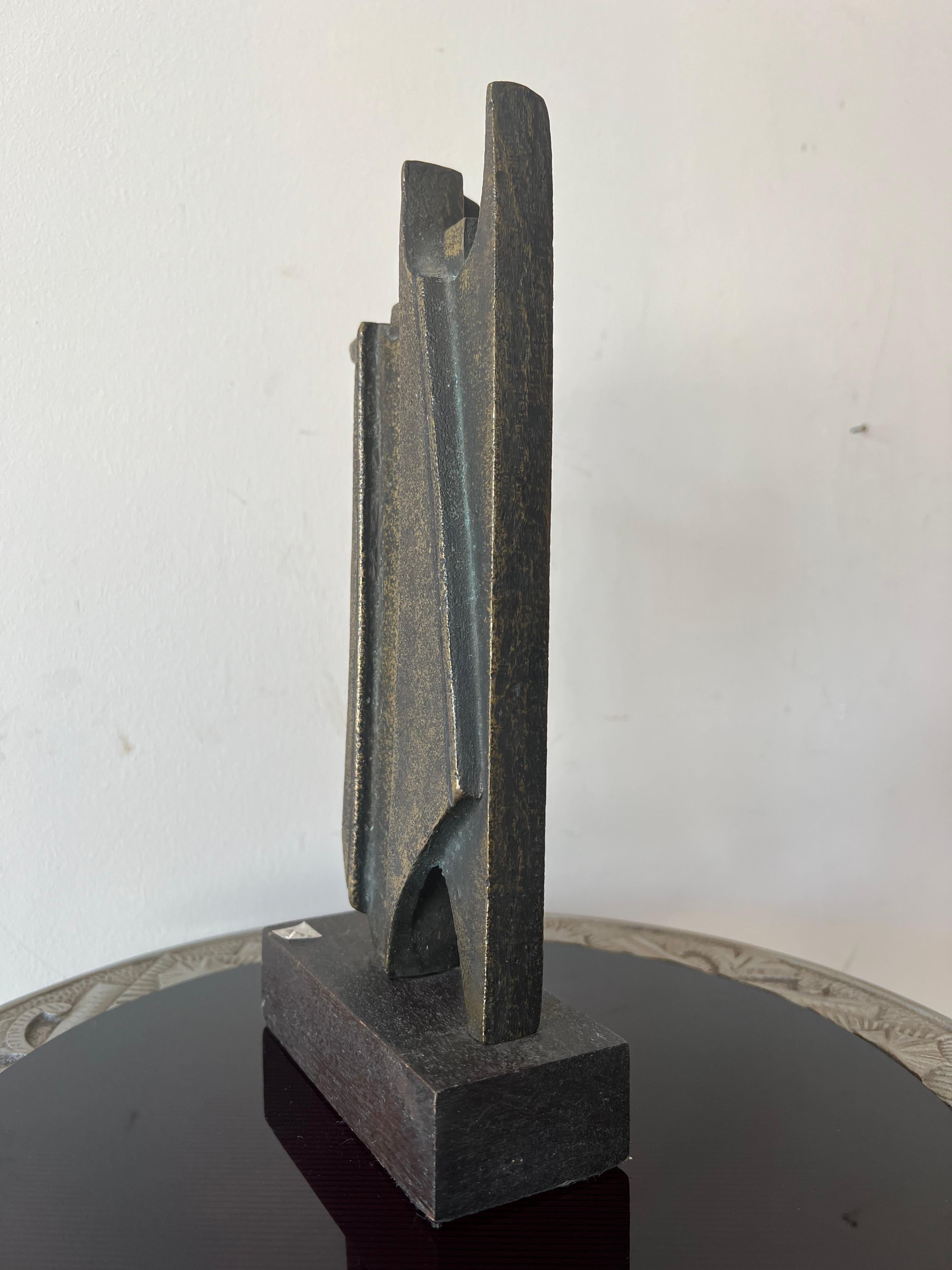 Man And Woman Bronze Sculpture By Nelide Bertolucci Ca' 1980's In Good Condition For Sale In St.Petersburg, FL