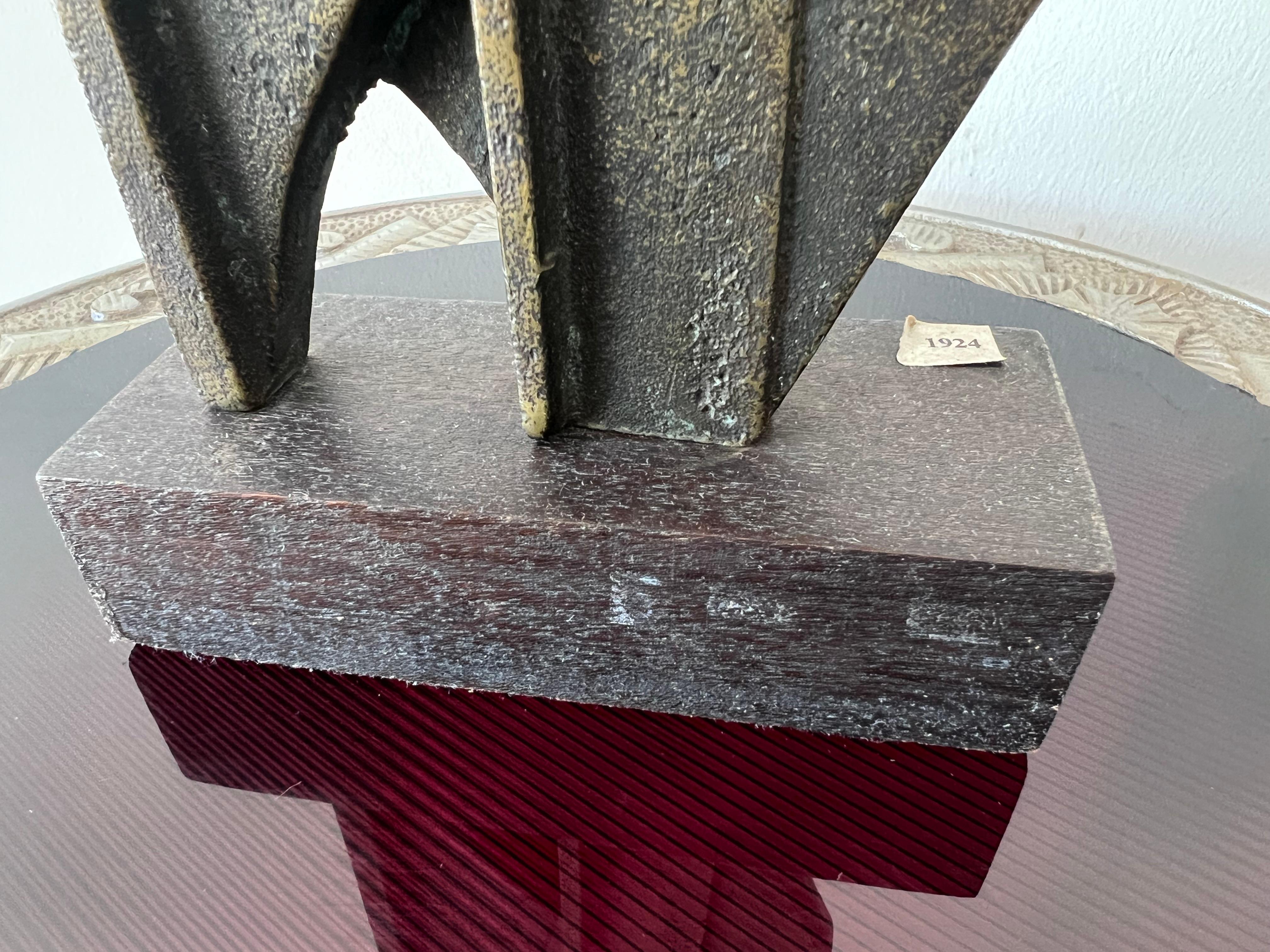 Man And Woman Bronze Sculpture By Nelide Bertolucci Ca' 1980's For Sale 1