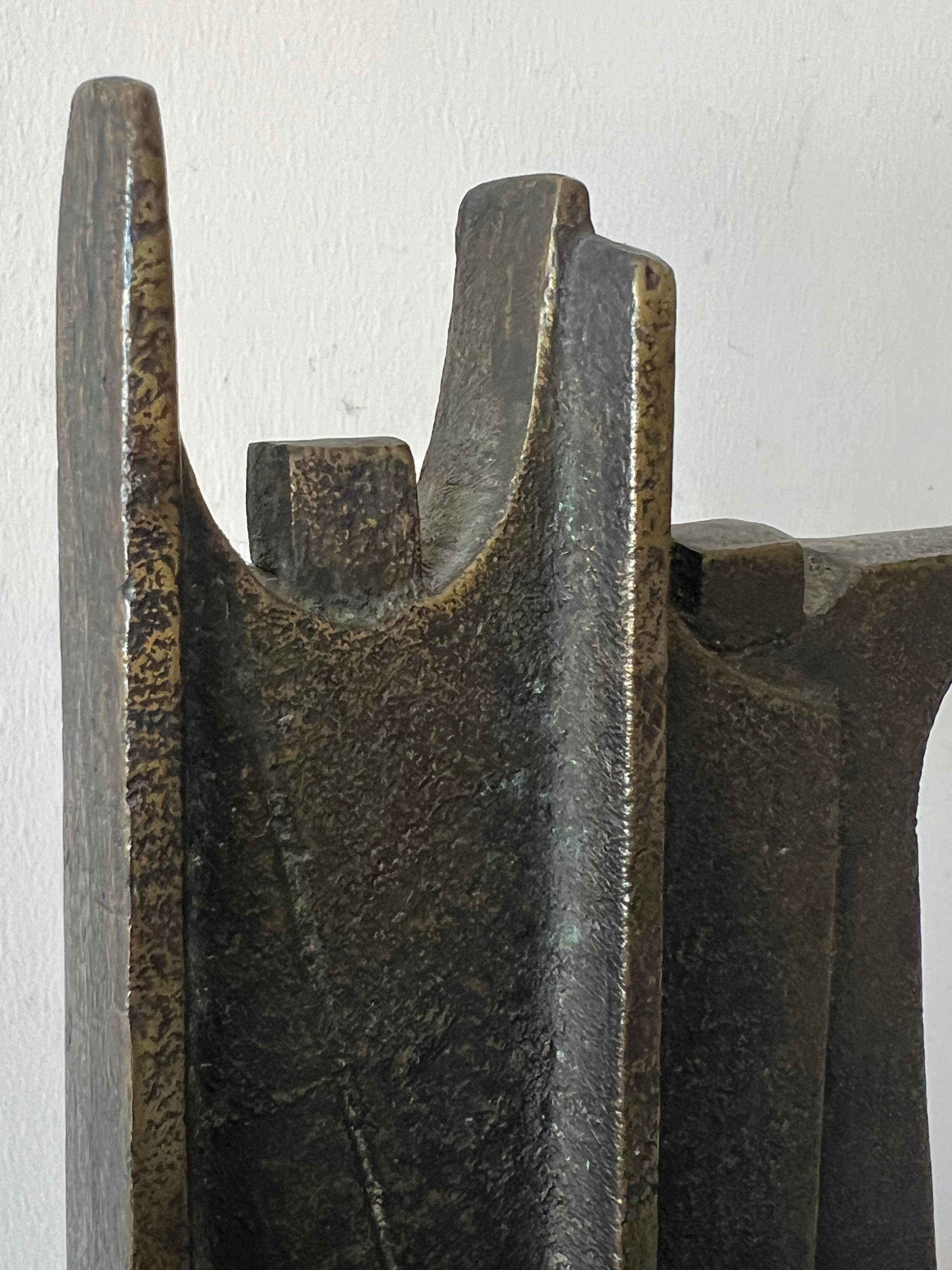 Man And Woman Bronze Sculpture By Nelide Bertolucci Ca' 1980's For Sale 2