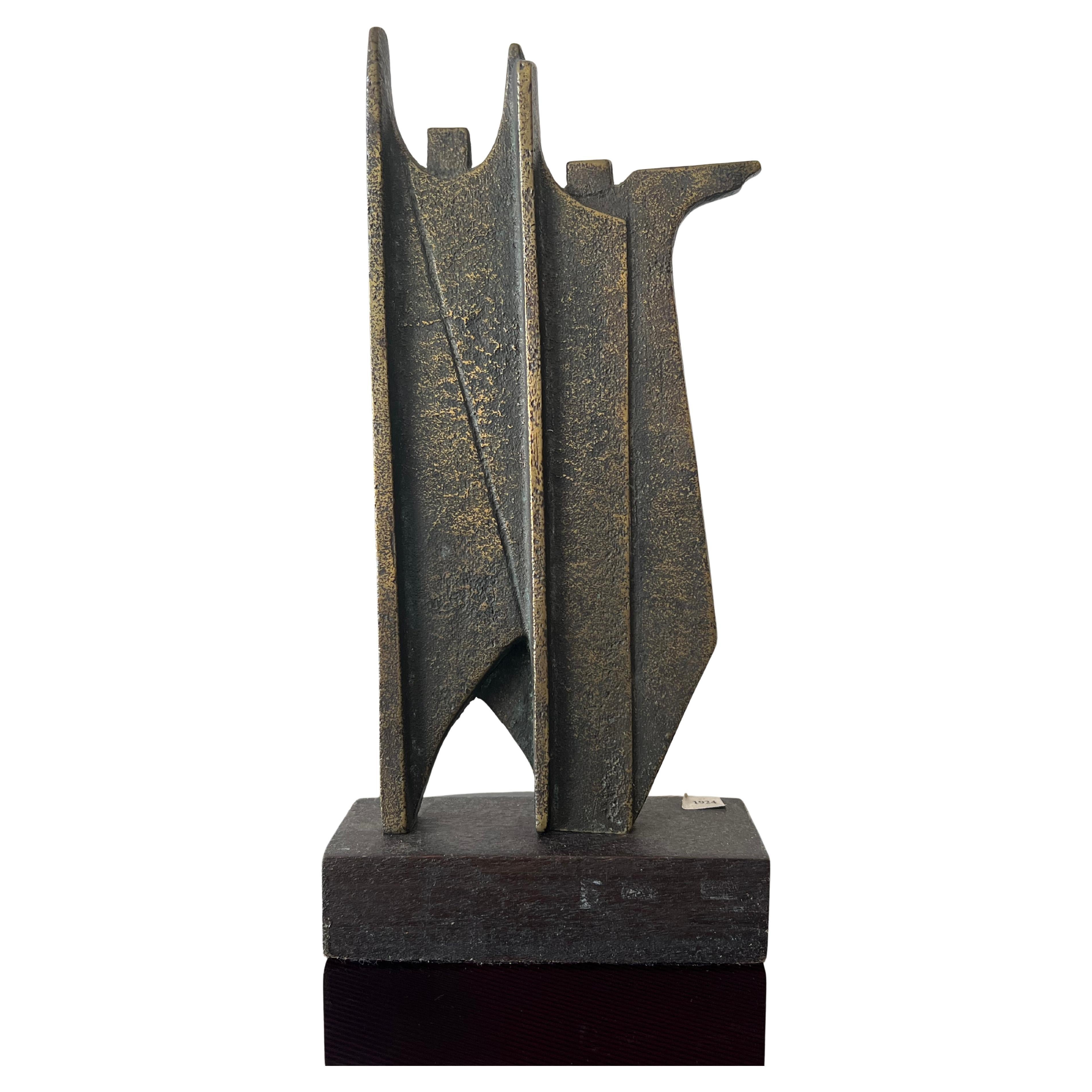 Man And Woman Bronze Sculpture By Nelide Bertolucci Ca' 1980's For Sale