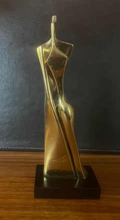 Man and Woman Embraced Patinated Bronze Sculpture by Itzik Ben Shalom