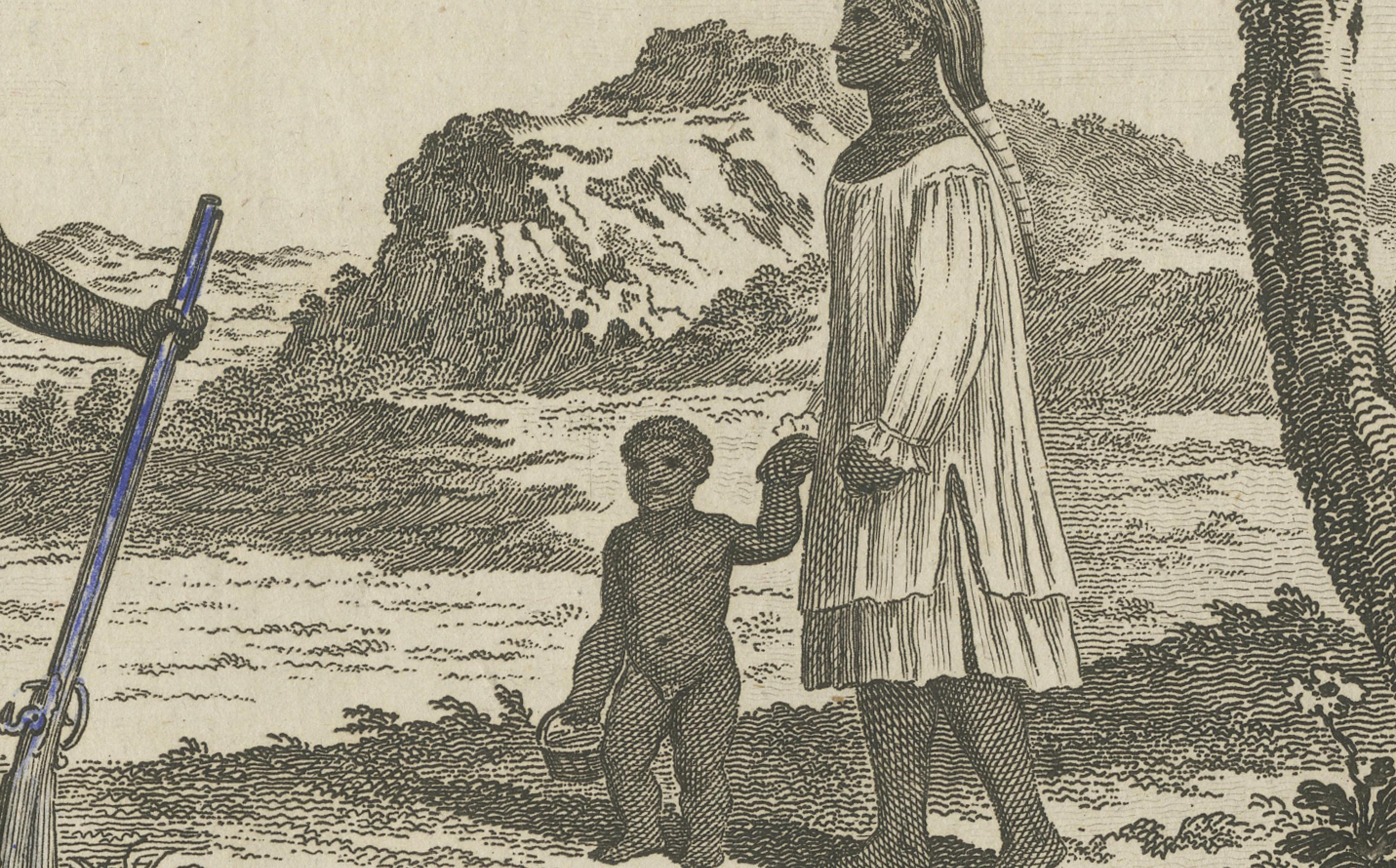 Man and Woman of the Naudowessies, Mississippi Region – 18th Century Engraving