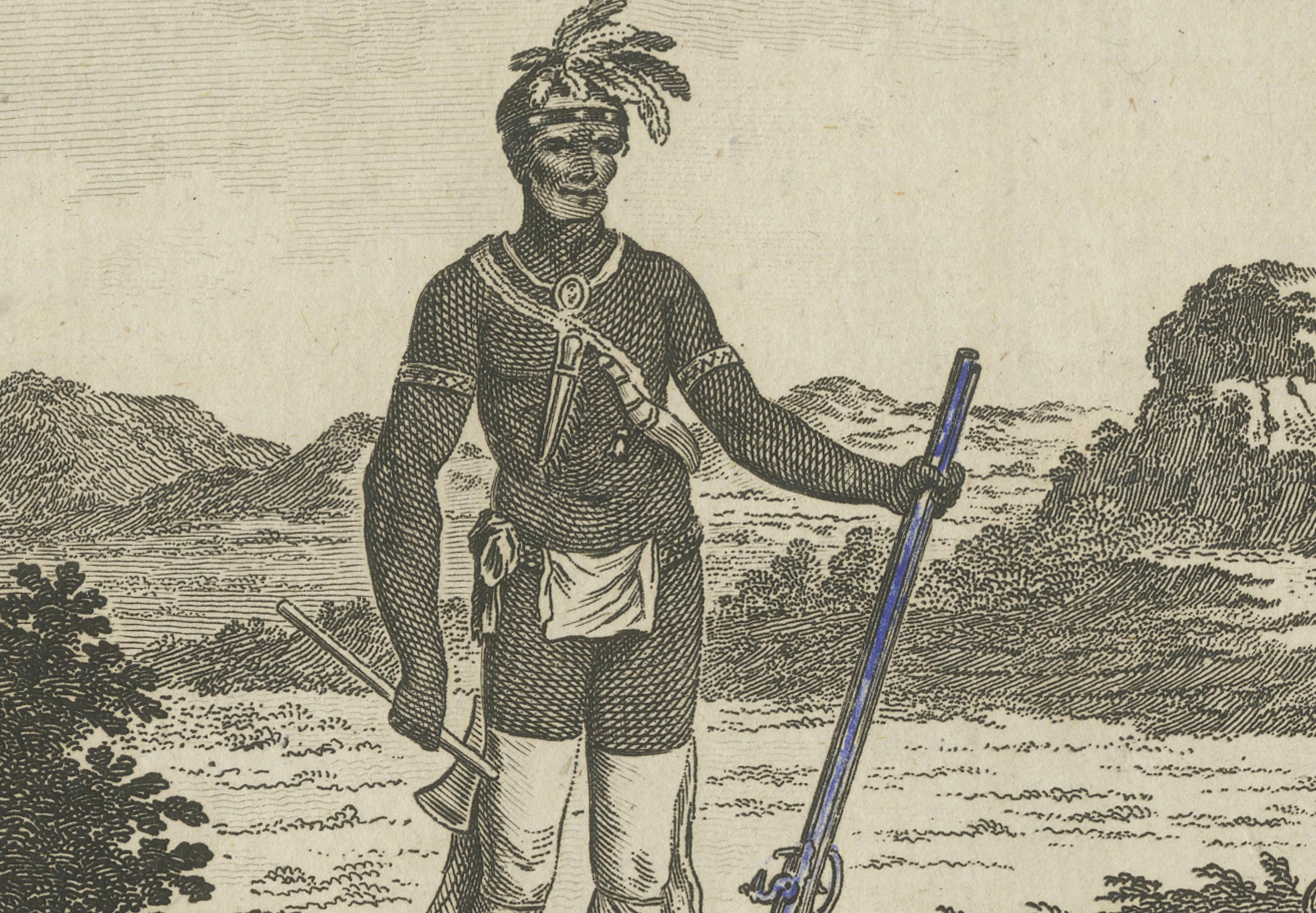 Man and Woman of the Naudowessies, Mississippi Region – 18th Century Engraving