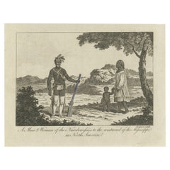 Homme et femme des Naudowessies, région du Mississippi - Gravure du XVIIIe siècle