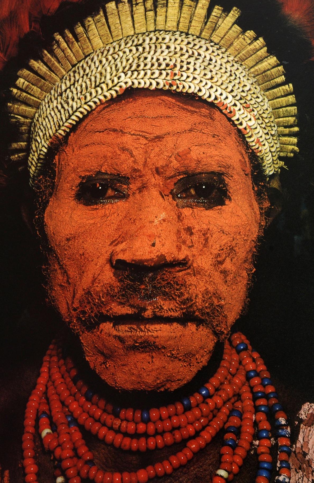 Man as Art Photos by Malcolm Kirk. The Viking Press, New York, NY, 1981. 1st Ed hardcover with dust jacket. A striking collection of photographic portraits and images of rare carved masks that captures the remarkable facial decorations and