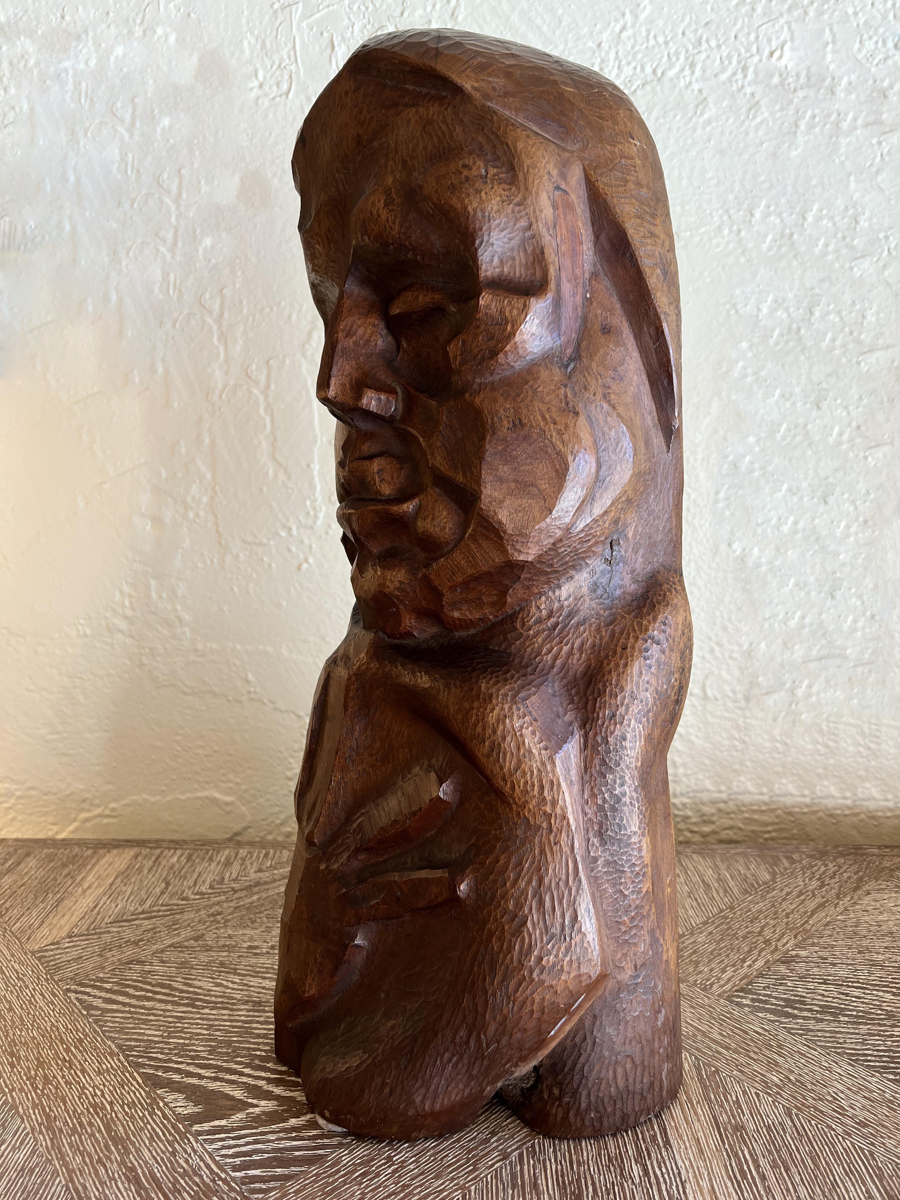 20th Century Man Bust Sculpture Signed Zolter, 1964 For Sale