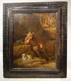 Man Dozing with his Dog, attributed to David Teniers the Younger( 1610-1690)