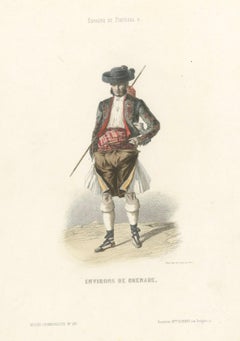 Man from the Environs of Granada – Lithograph, Espagne et Portugal, ca.1845
