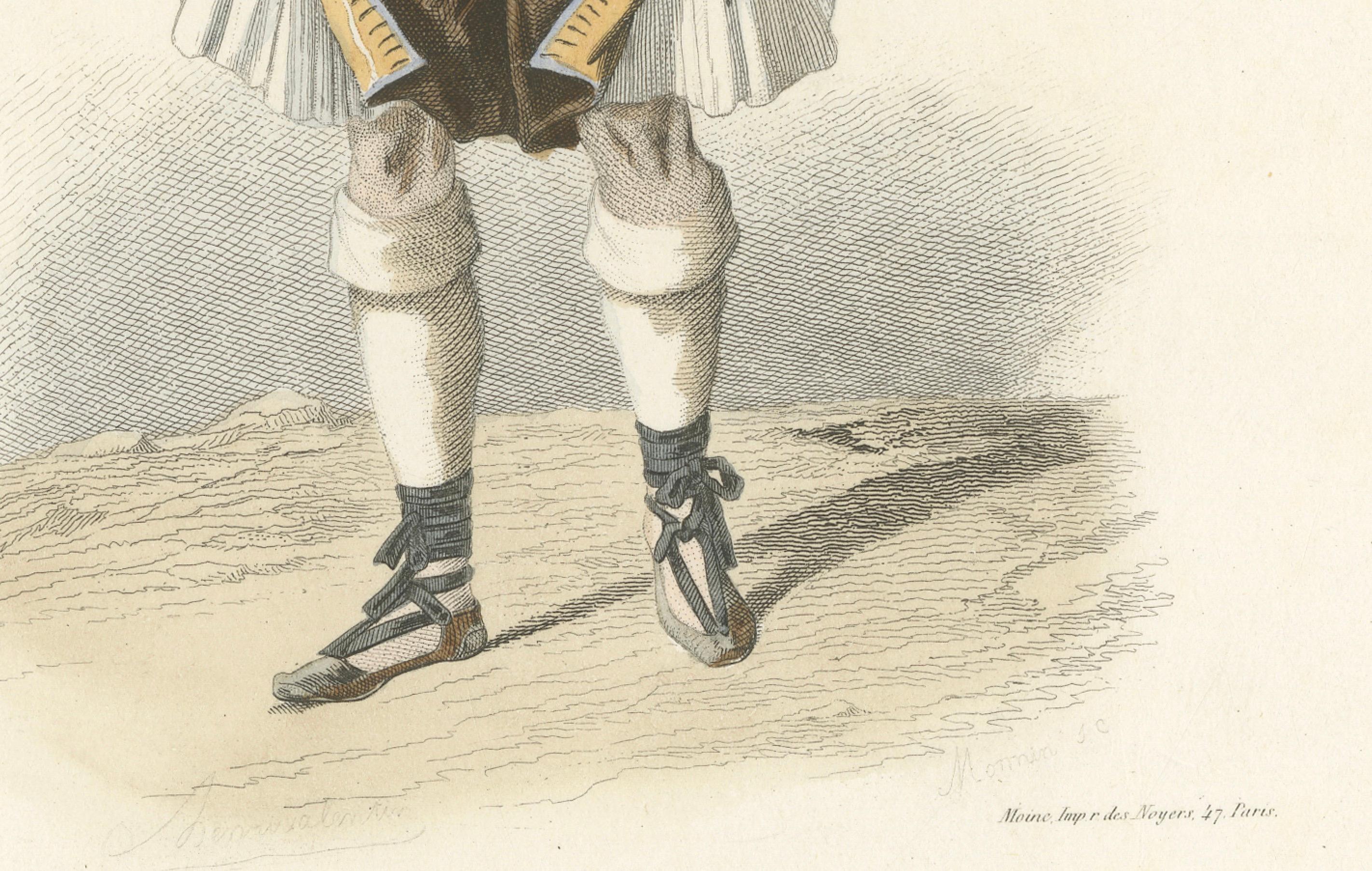 Hombre de los alrededores de Granada - Litografía, Espagne et Portugal, ca.1845 siglo XIX en venta