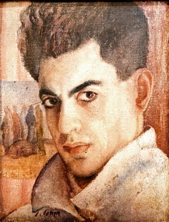 "Uomo in bianco e nero", notevole ritratto di giovane uomo di Cohen