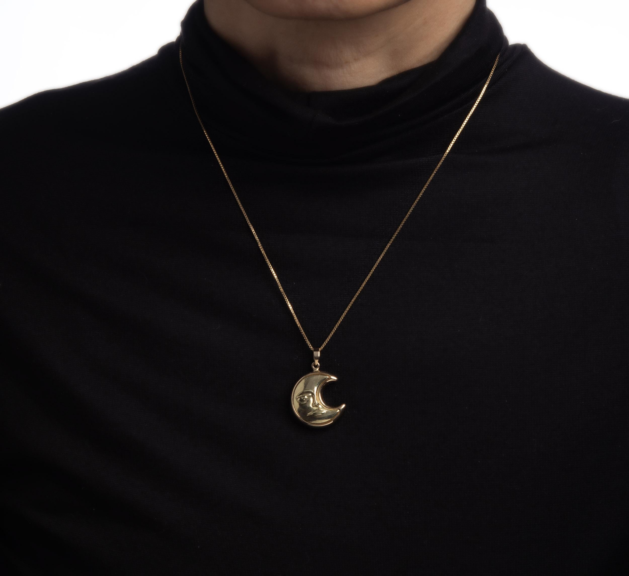 mens moon necklace