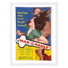 Man in the Vault White Frame Poster, 1956
