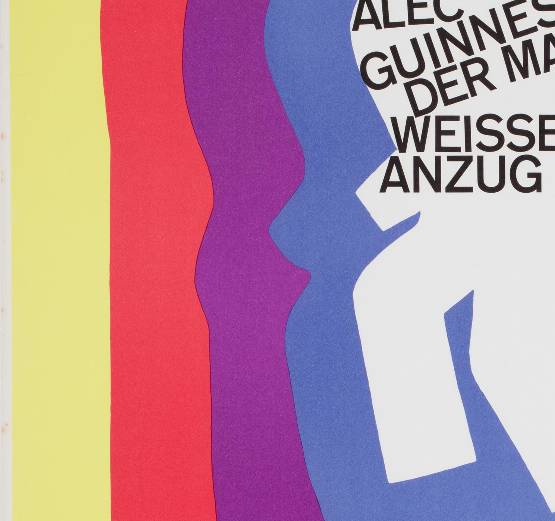 20th Century Man in the White Suit East German Film Poster, Art by Hans Hillmann, R1964 For Sale