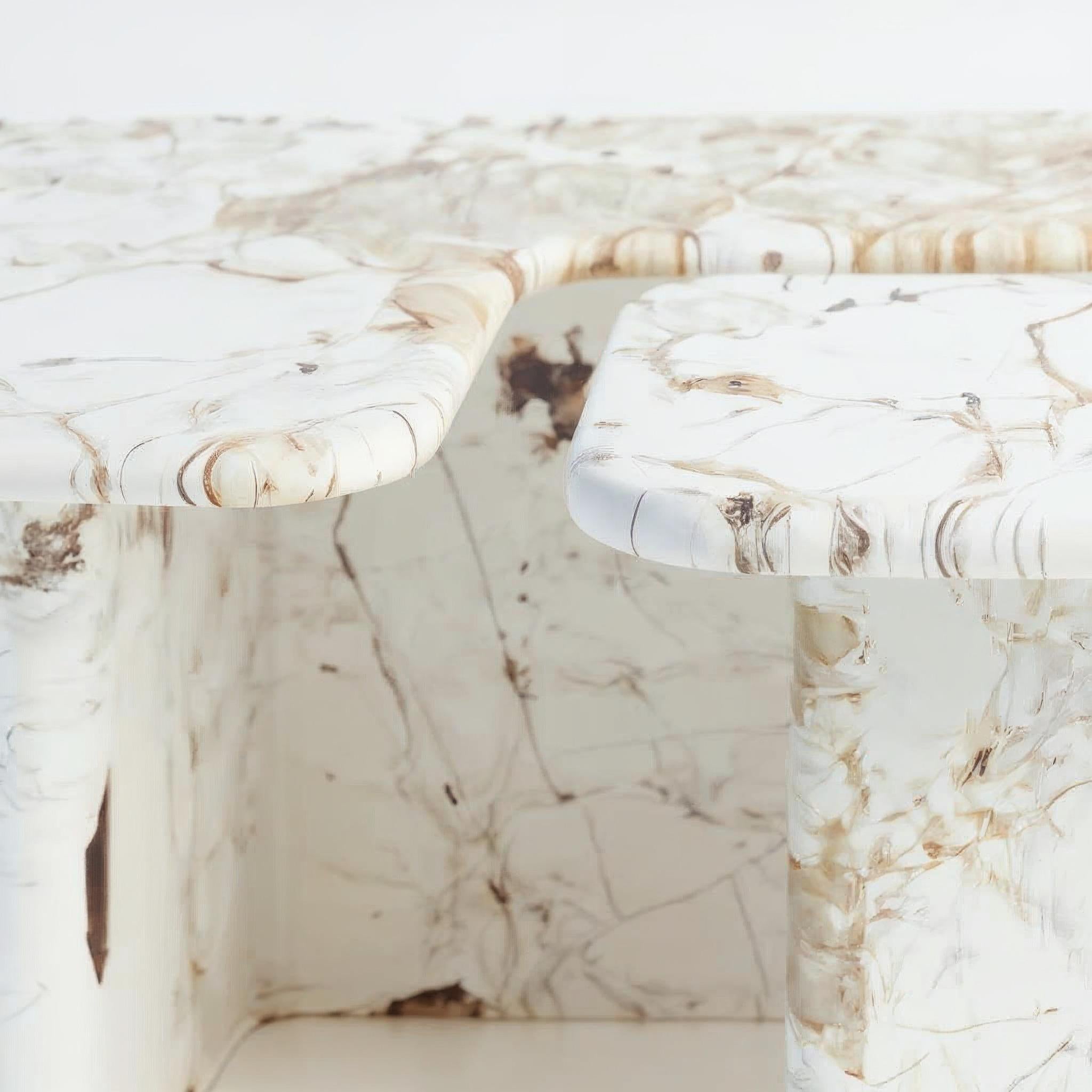 Man o To Monolithic Marble Dining Table by VandaVee For Sale 6