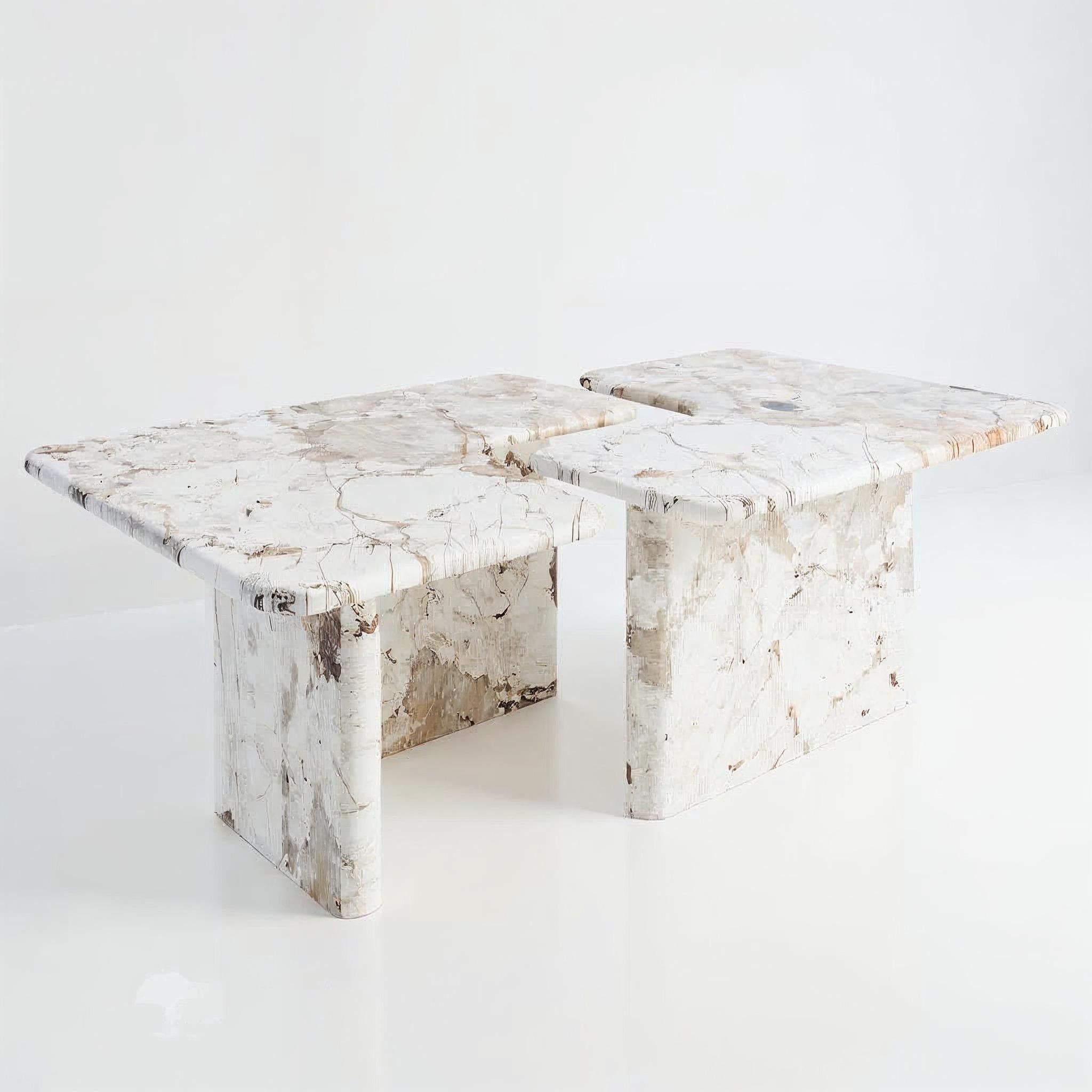 Persian Man o To Monolithic Marble Dining Table by VandaVee For Sale