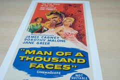 Man of a Thousand Faces '1957' Vintage Original Poster Linen Backed