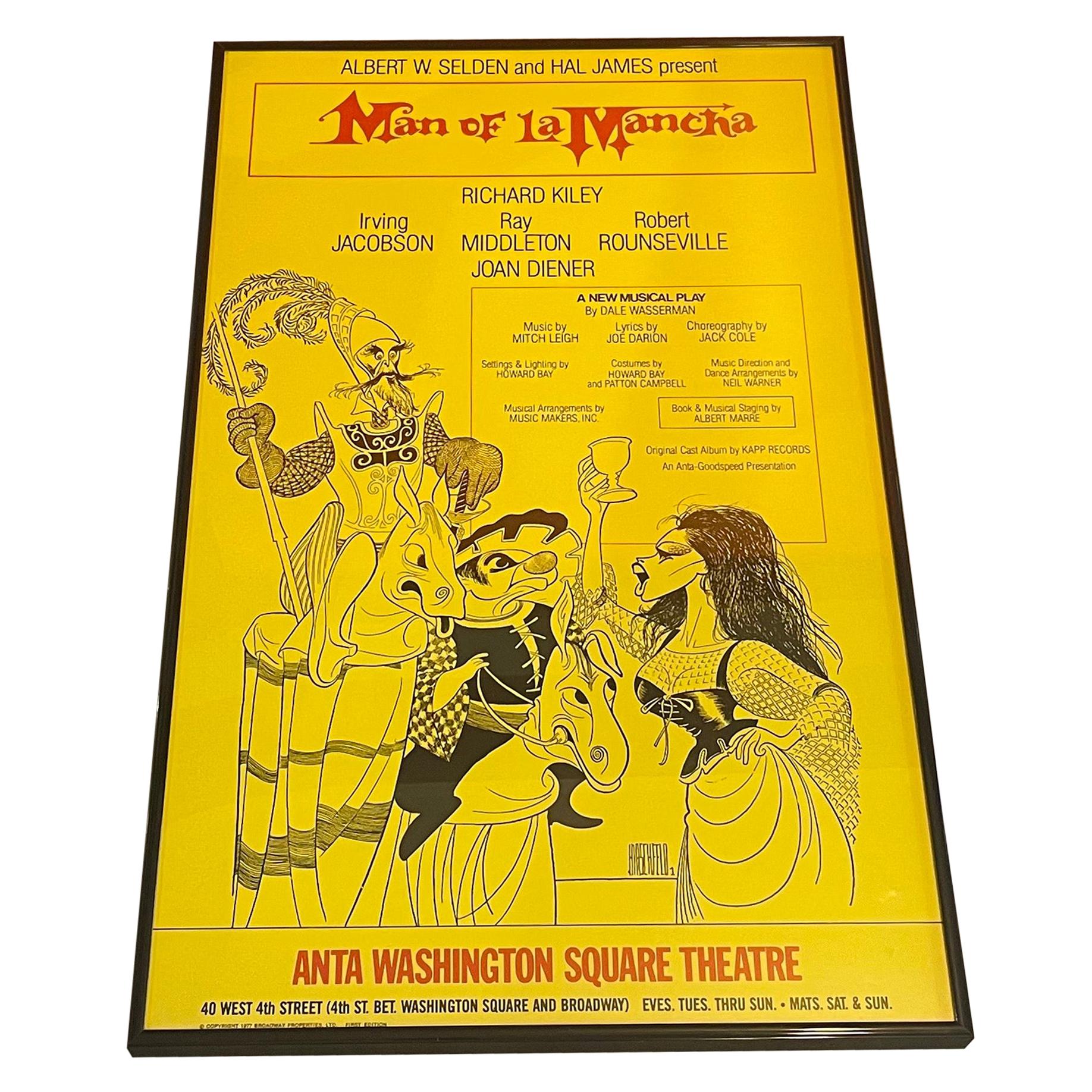 "Man of La Mancha" Broadway Poster, Anta Washington Square Theatre, 1977