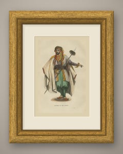 Man of Mount Lebanon, Levantine Costume, Antique Hand-Colored Print, 1854