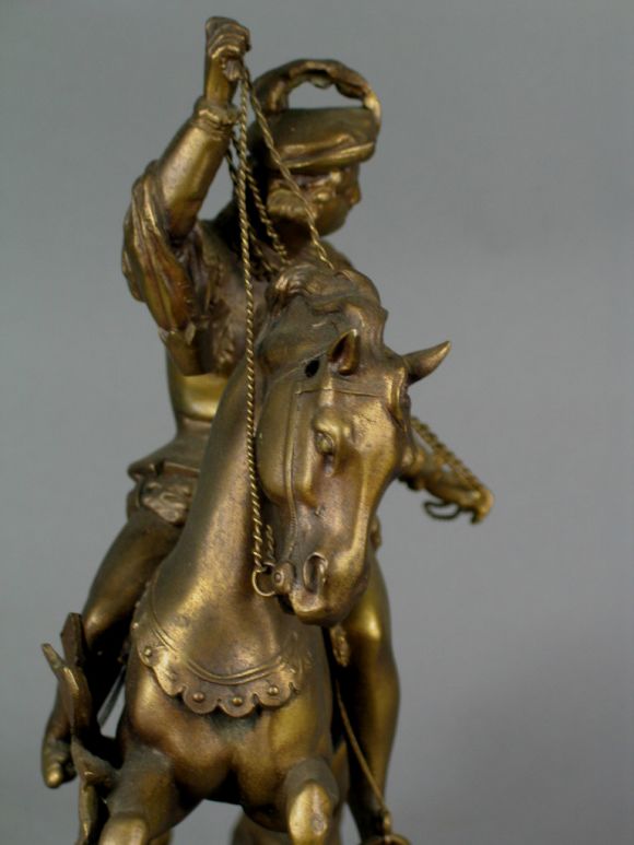 20th Century Man on Horseback Sculpture For Sale