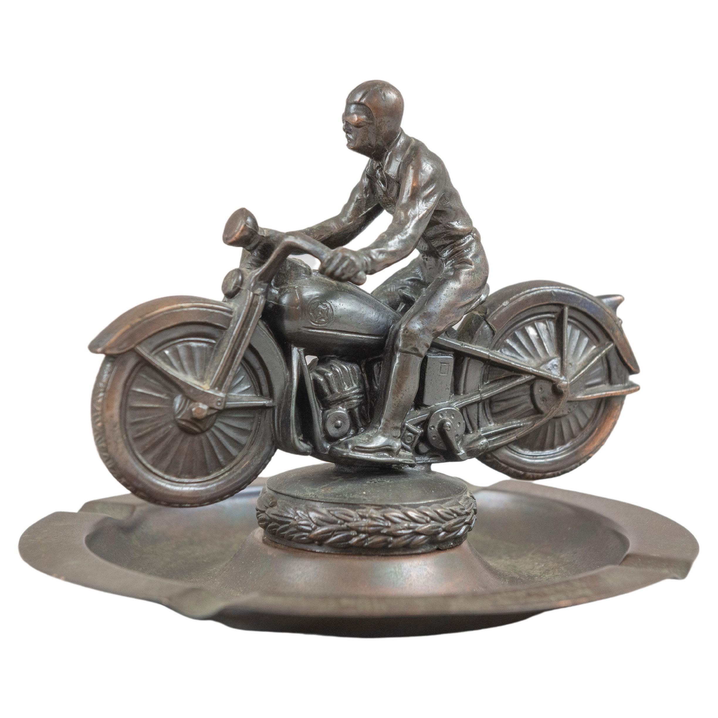 Man on Motorcycle, Presentation at Ames Iowa, 1938 to Wallace Lawrence For Sale