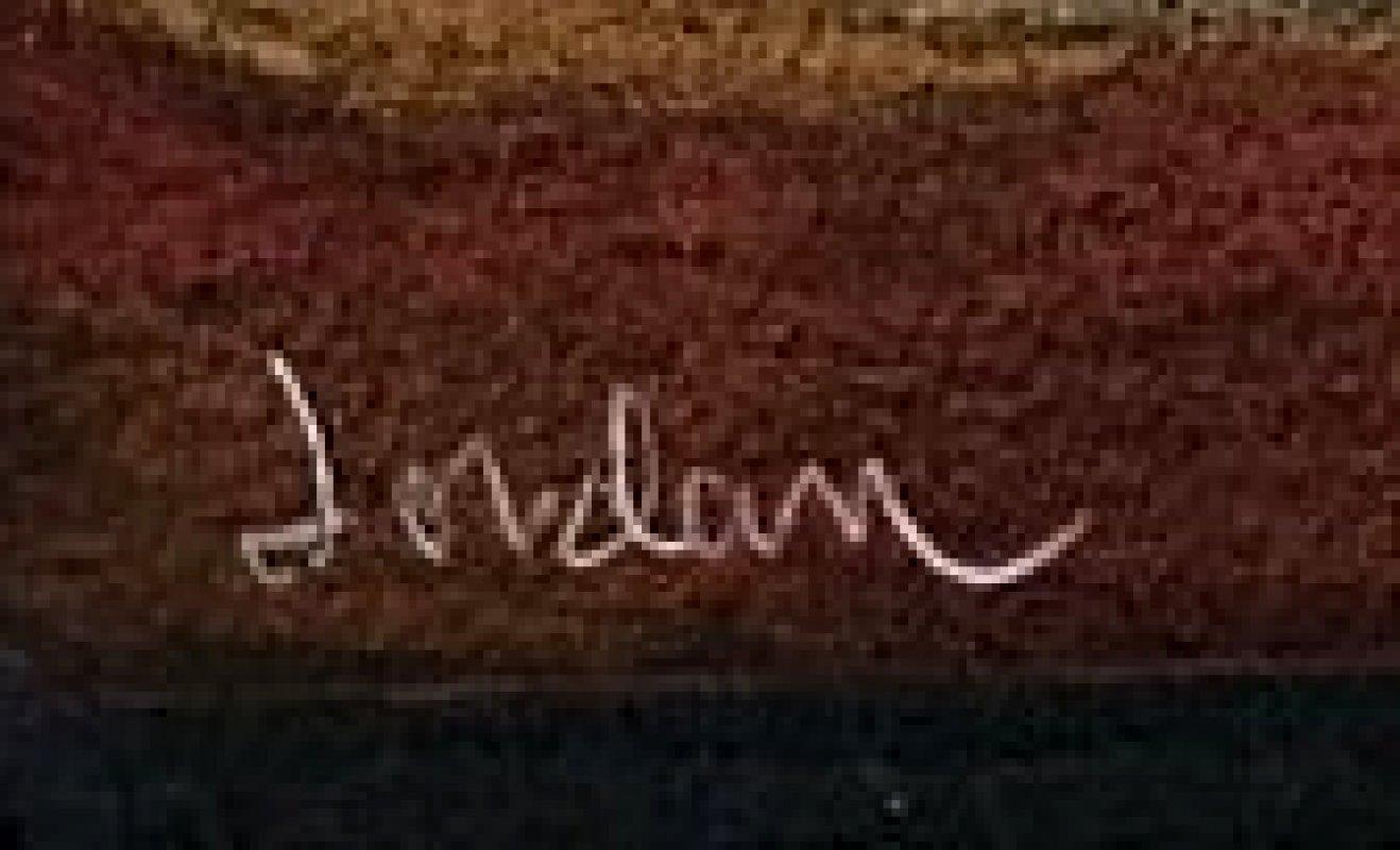 ARTE: Acquerello originale firmato, Uomo con le spalle ai conigli In condizioni buone in vendita a Warrenton, OR
