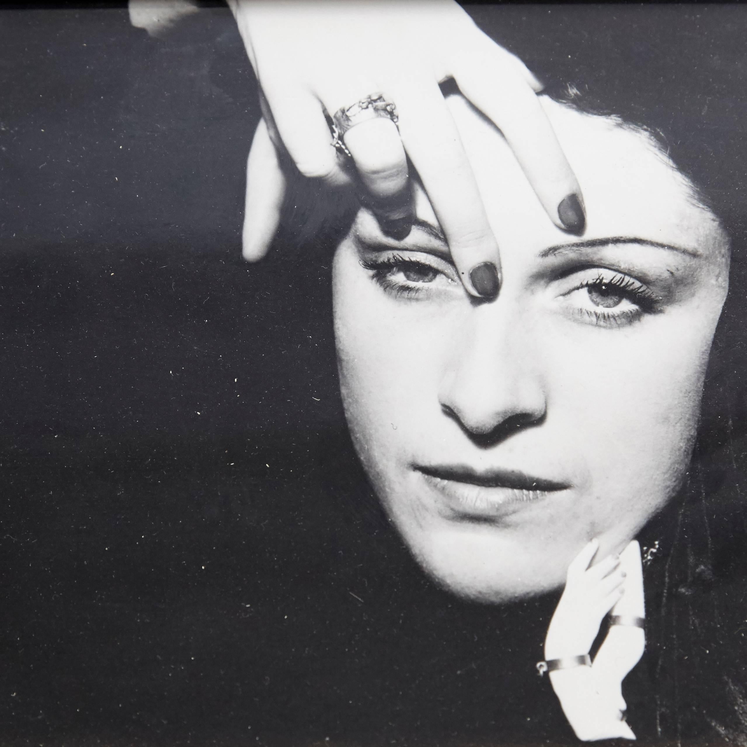 Man Ray archive portrait of Dora Maar in 1936
Printed circa 1970

Gelatin silver bromide 22 x 17.5.
Framed on a 19th century frame.

Man Ray 1890–1976 was an American visual artist who spent most of his career in France. He was a significant