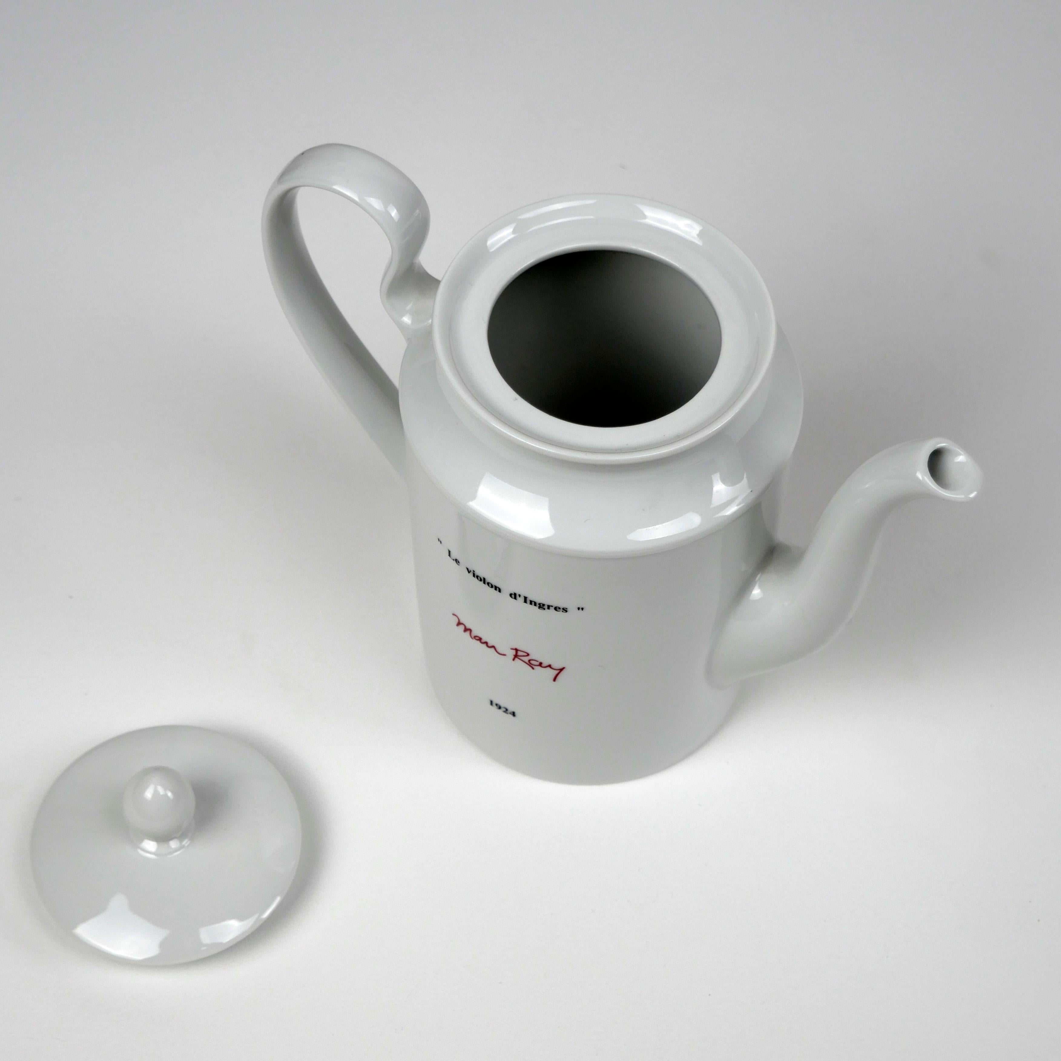 Ceramic Man Ray, Coffee Pot 1993, Le Violon d'Ingres photo 1924 Man Ray trust Axis Paris