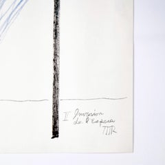 Lithographie surréaliste Man Ray couleur rouge bleu jaune vert