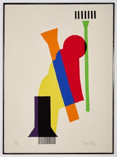 Man Ray "Concrete Mixer" Arazzo in lana tessuto a mano