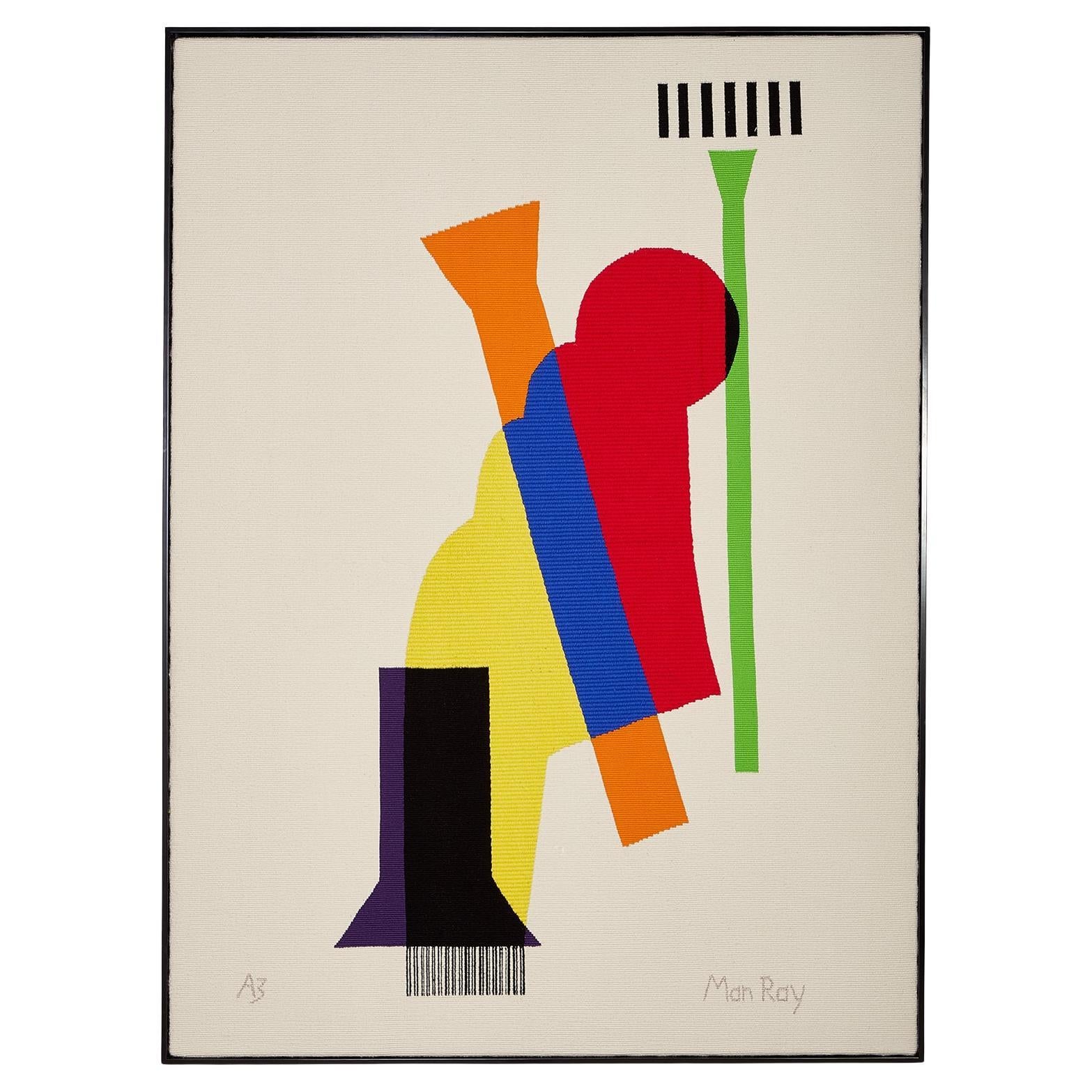 Man Ray "Concrete Mixer" Arazzo in lana tessuto a mano in vendita