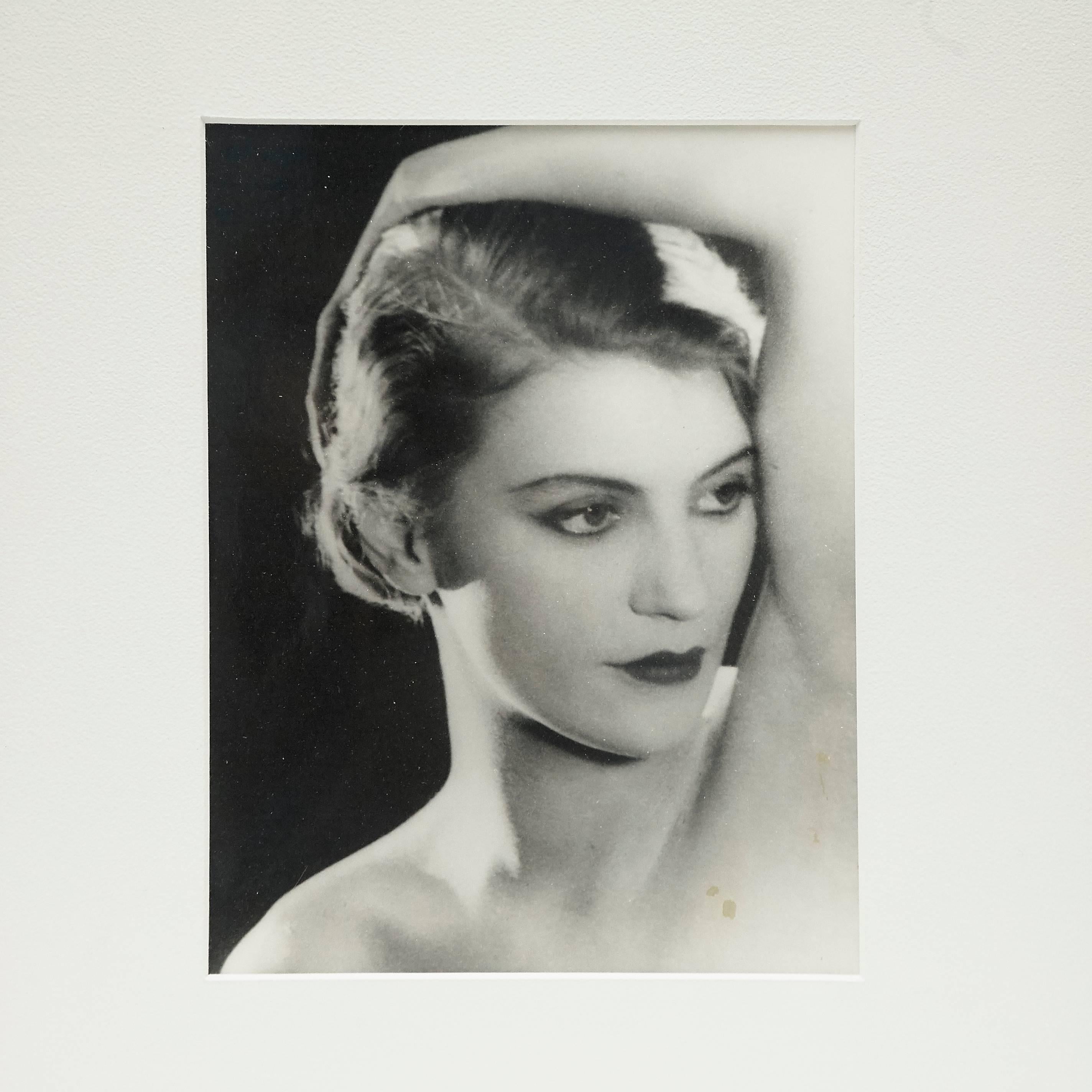 Man Ray Contretype of Lee Miller, 1930.

Framed on a 19th century frame with museum glass.

Man Ray (1890–1976) was an American visual artist who spent most of his career in France. He was a significant contributor to the Dada and Surrealist