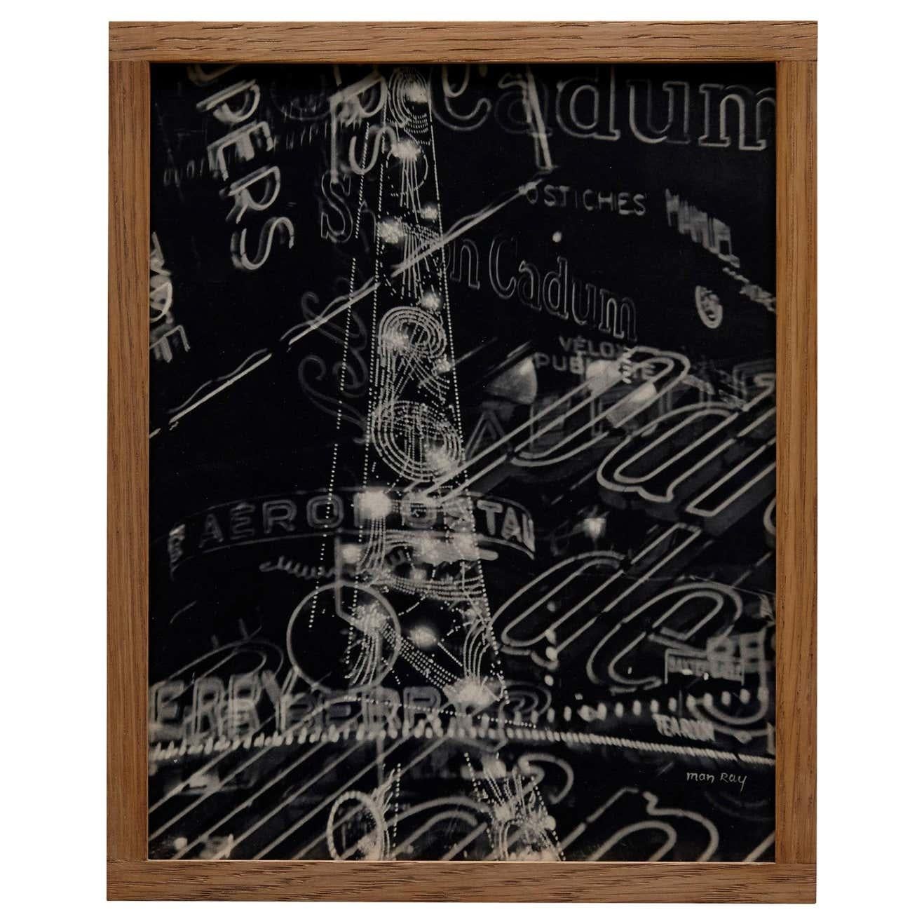 Mid-20th Century Man Ray Electricity Black and White Rayograph, 1931 For Sale