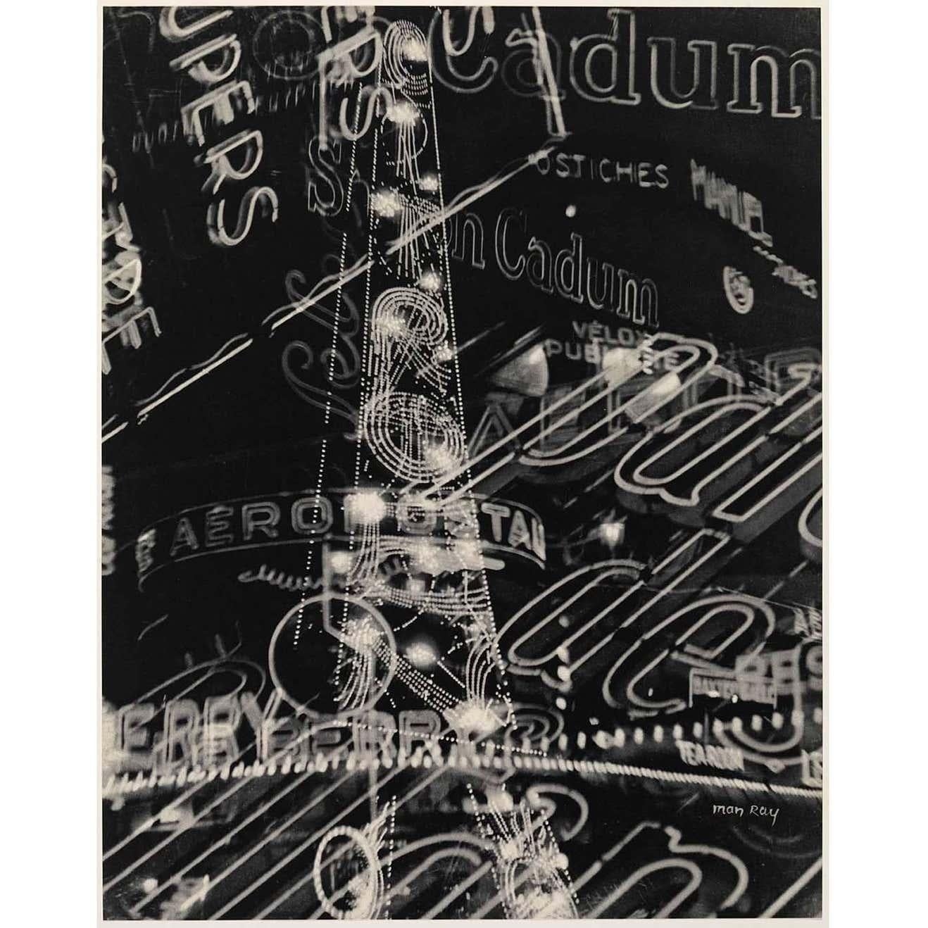 Black and White Rayograph „Man Ray Electricity“, 1931 (Papier) im Angebot