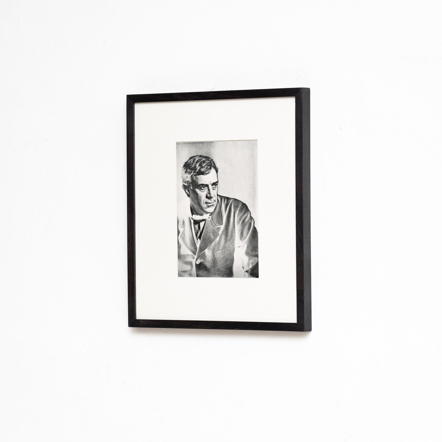Mid-Century Modern Man Ray Framed Solarized Photography of Georges Braque For Sale
